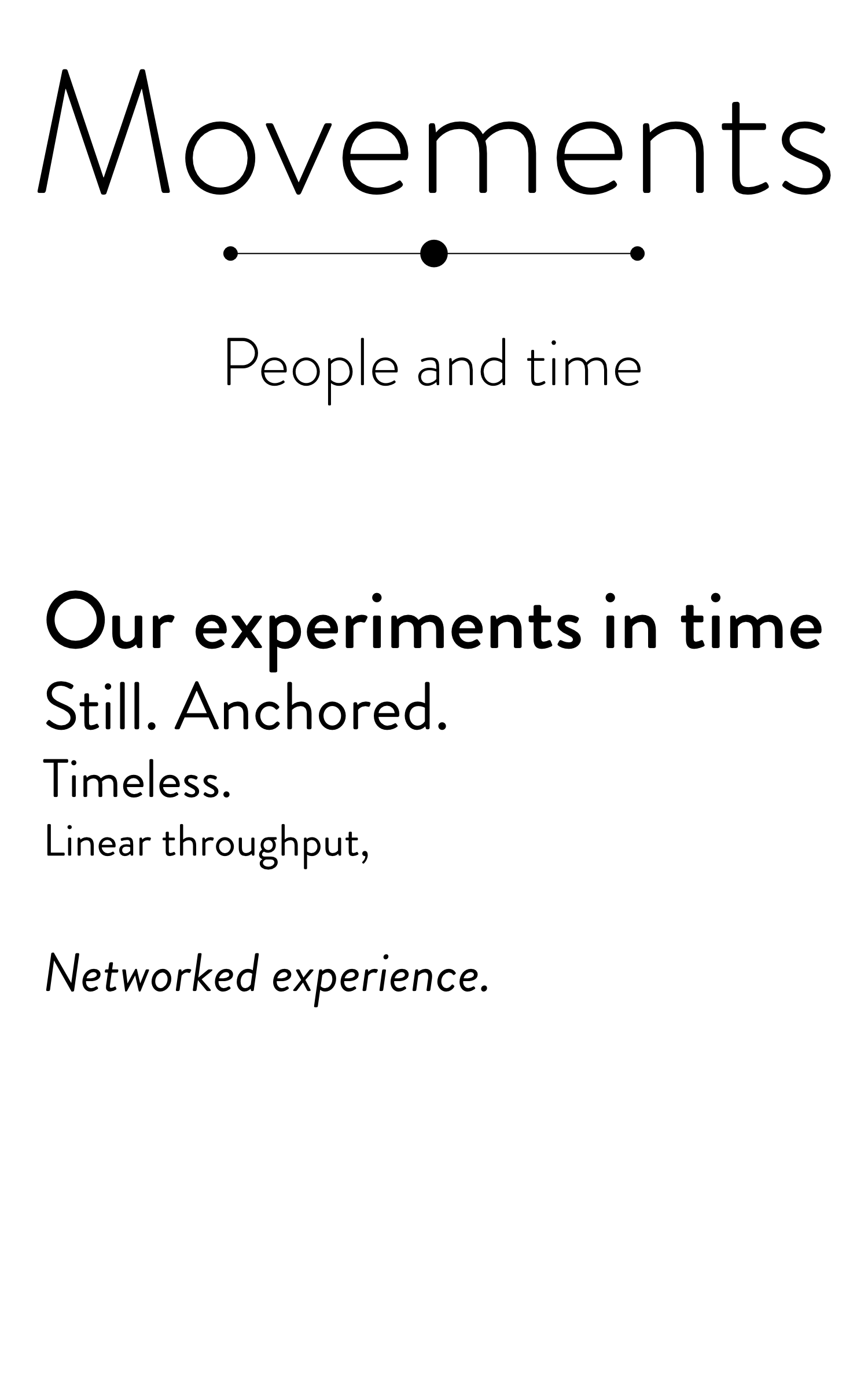 Cover for Movements, part 4: People and time